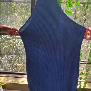 Elegant Blue Sleeveless Dress